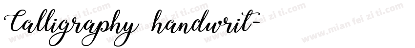Calligraphy handwrit字体转换
